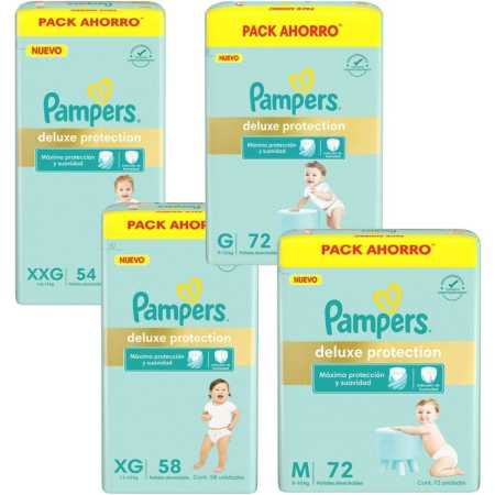 Pampers Deluxe Protection Pack Ahorro M, G, XG, XXG