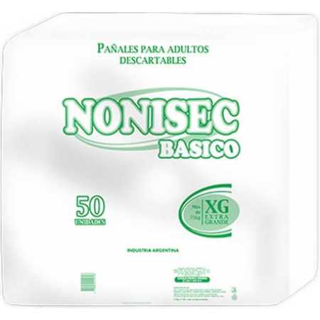 Nonisec pañal recto básico XG x 50 unidades