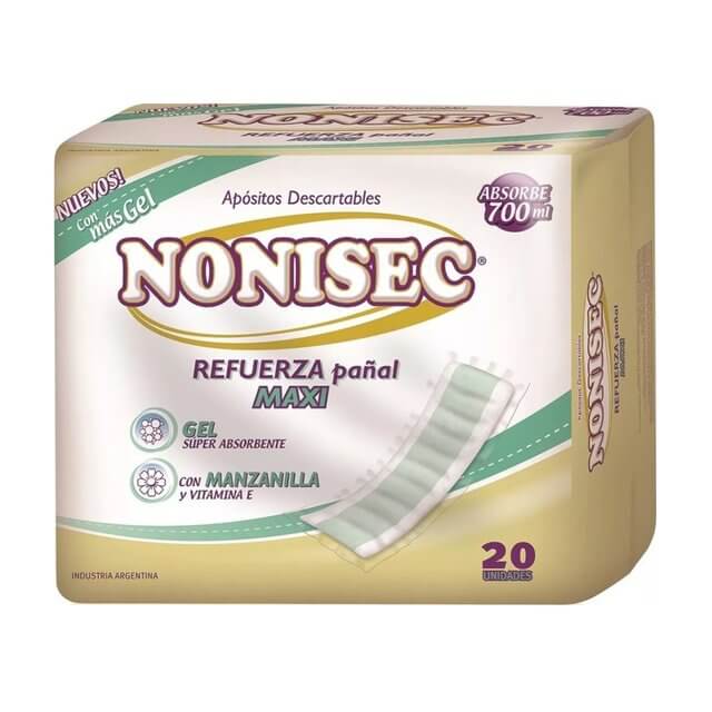 Nonisec apósito refuerza pañal MAXI x 20 unidades
