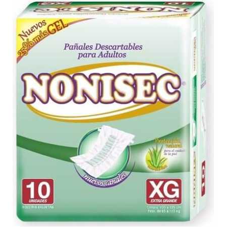 Nonisec pañal recto XG x 10 unidades