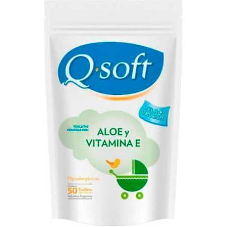 Toallitas Qsoft repuesto c/ Aloe x 50u