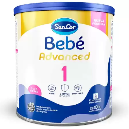 Sancor Bebe Advance 1 - Lata 800 Grs (0 A 6 meses)