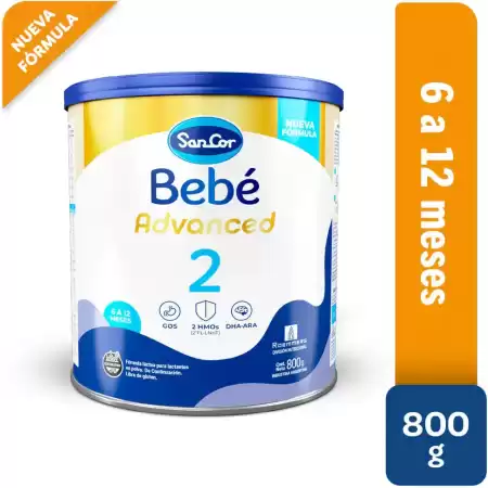 Sancor Bebe Advance 2 - Lata 800 Grs (6 a 12 meses)
