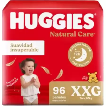 Huggies  Natural Care Pack Mensual XG, XXG, XXXG