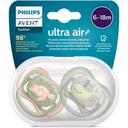 Chupete Philips Avent Ultra Air 6-18M x2