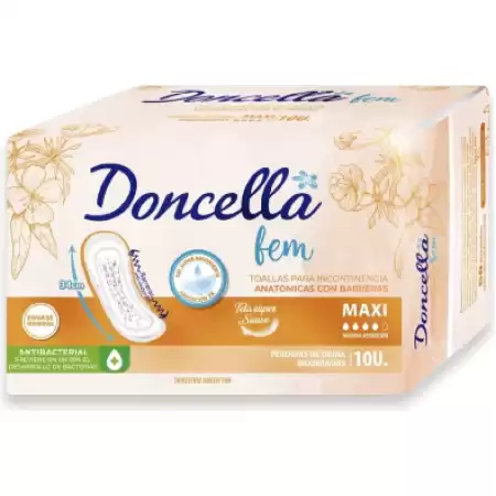 Doncella Fem Toallitas con Barreras- Maxi