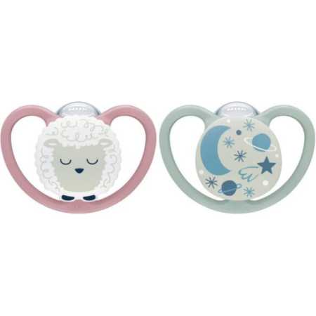 Chupete Nuk Space Luminoso Set x2