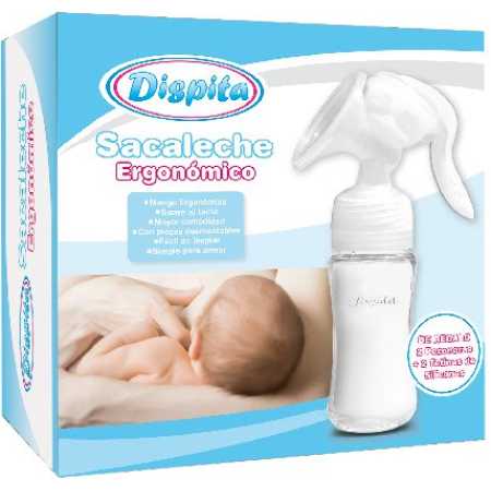 Saca Leche Dispita Ergonómico Con Mamadera Traslúcida