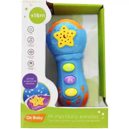 Micrófono Estrellas Con Proyector, Luces y Sonido