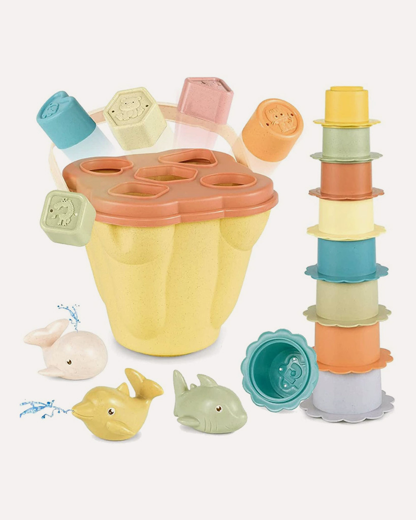 Balde De Encastre Con Formas y Animales 17 Piezas-Baby Favorite