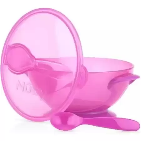 Plato Con Tapa Y Cuchara- Nuby