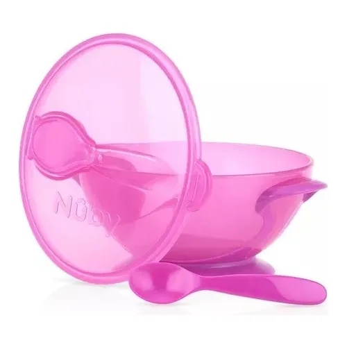 Plato Con Tapa Y Cuchara- Nuby