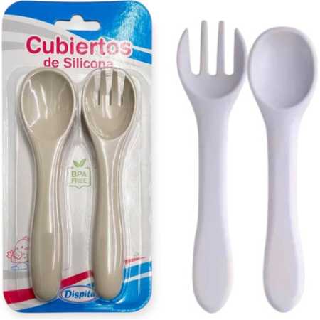 Cuchara Cubierto Para Bebe De Silicona- Dispita