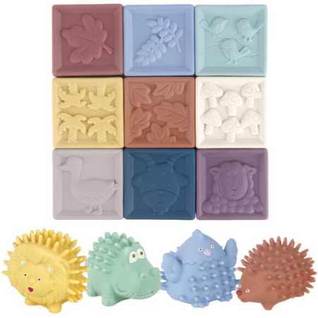 Cubos Blandos y Animales 13Piezas- Baby Favorite