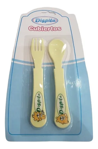 Cuchara y Tenedor Plástico Decorado- Dispita - Imagen 3
