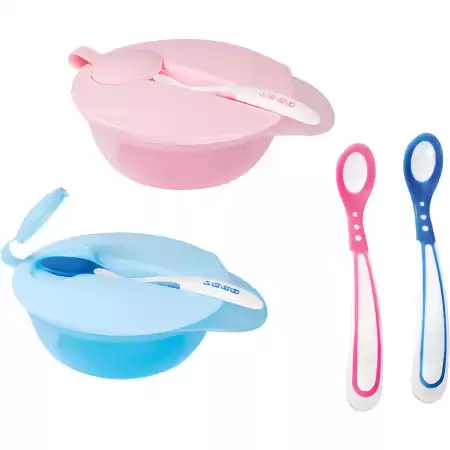 Set de Plato Con Tapa Y Cuchara- Loopi