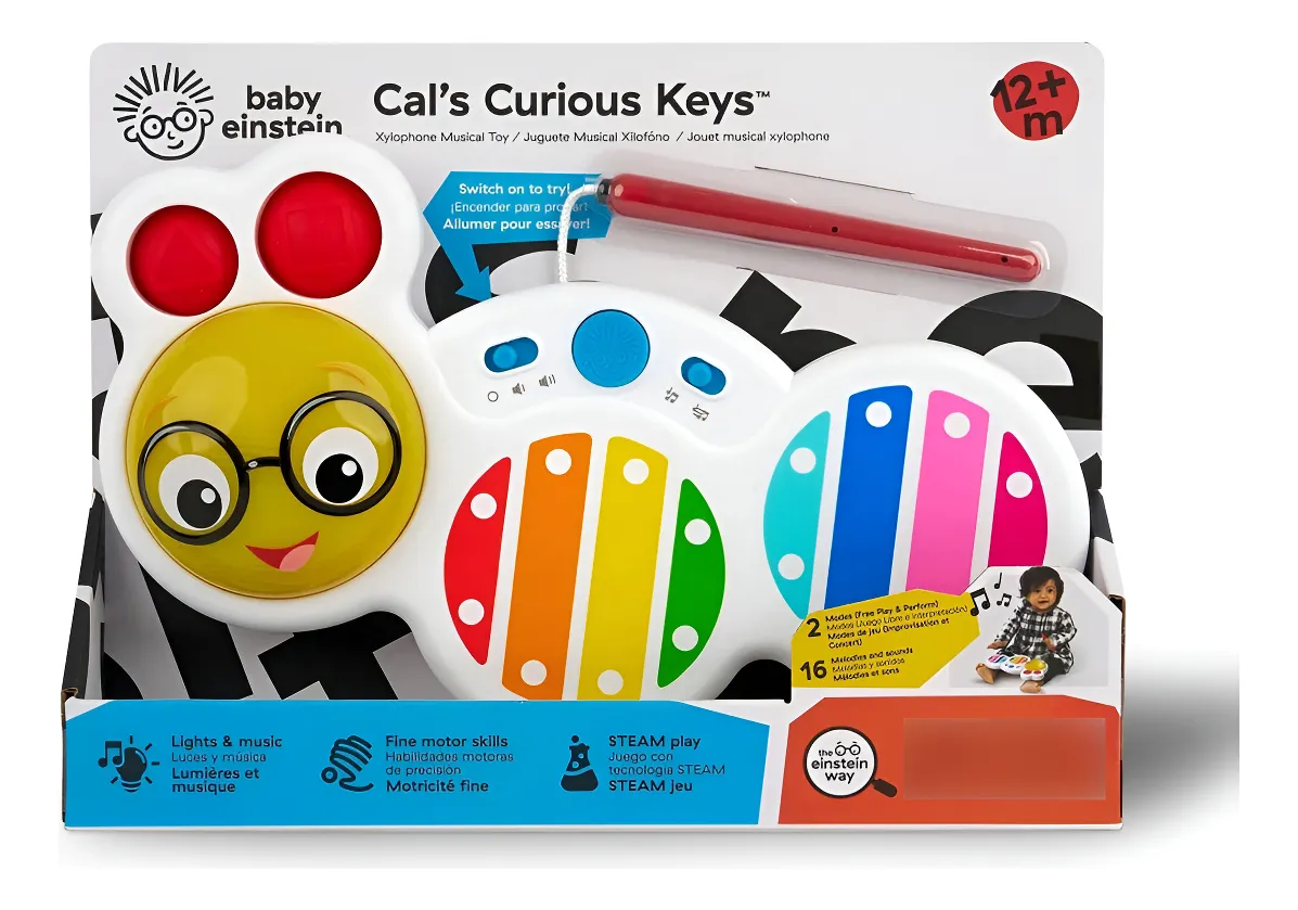 Juguete musical de xilófon, con música y luces Baby Einstein