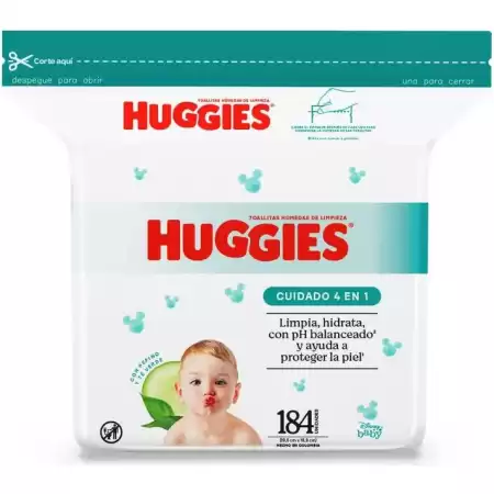 Toallitas Humedas 4 en 1 Huggies x184 unidades