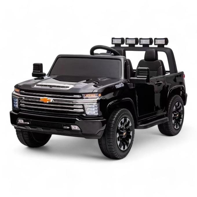 Camioneta Chevrolet 12v 14ah, Asiento de Cuero, Cuatro Motores, Control Remoto, Ruedas de Goma