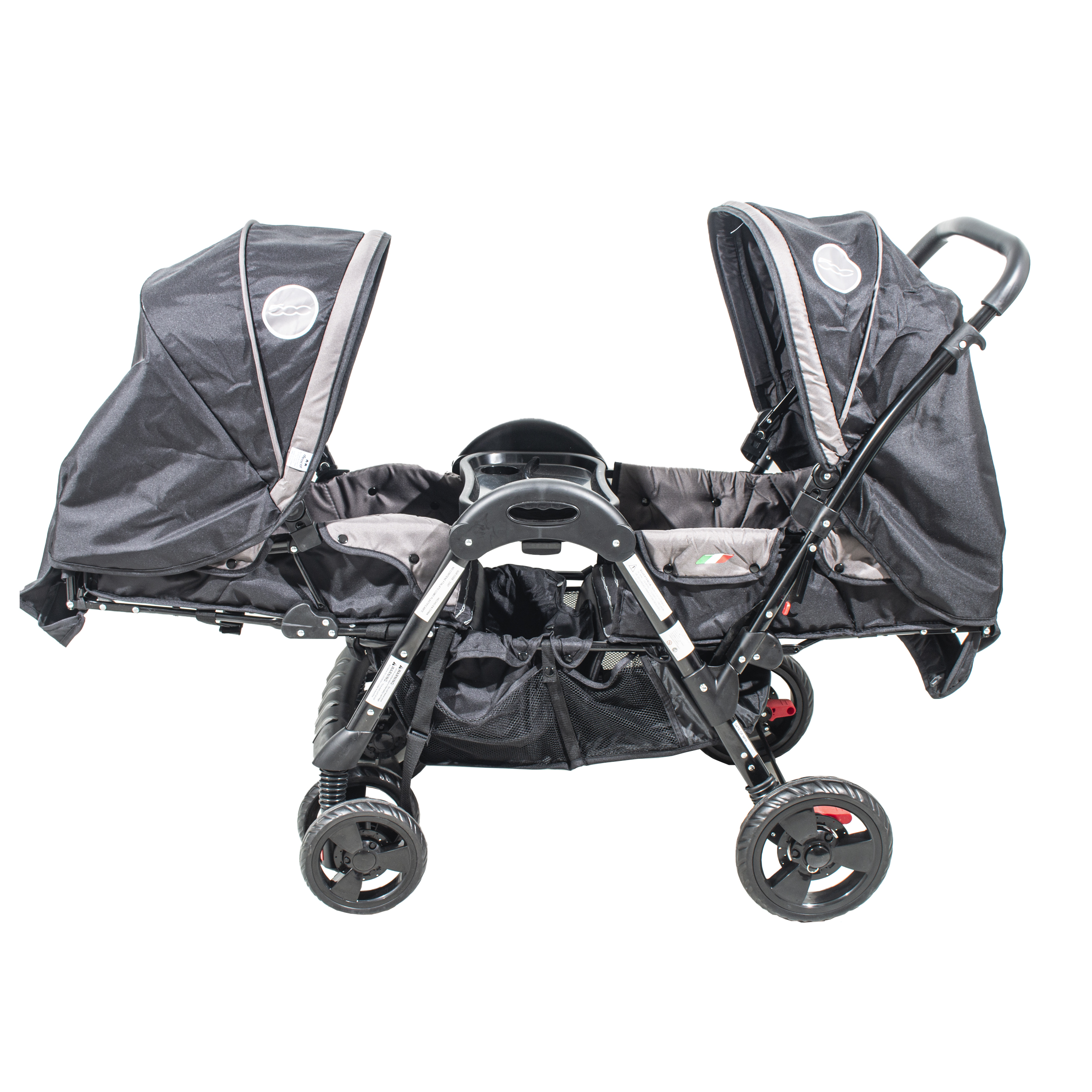 Coche Cuna Doble Hermanos Plegable FIAT 500 Dencar