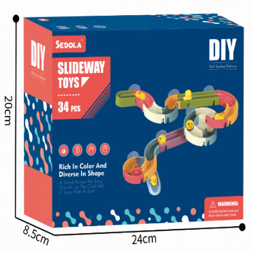 Tobogan para Jugar en la Bañera 34 Piezas