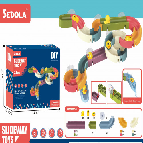 Tobogan para Jugar en la Bañera 34 Piezas - Imagen 3