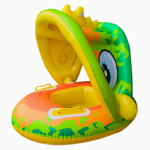 SALVAVIDAS INFANTIL DINOSAURIO CON TOLDO 75CM